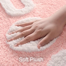 QJHOMO You Look Good Bath Mat Cute Pink Bathroom Rugs Funny Bath Rug, Non Slip Floor Mat Cool Home Decor, Soft Microfiber Bathmat Machine Washable Super Absorbent Carpet for Shower (16x24 inch)