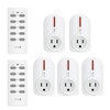 JTD 5X2 Wireless Remote Control Outlet Switch Smart Outlet Plug