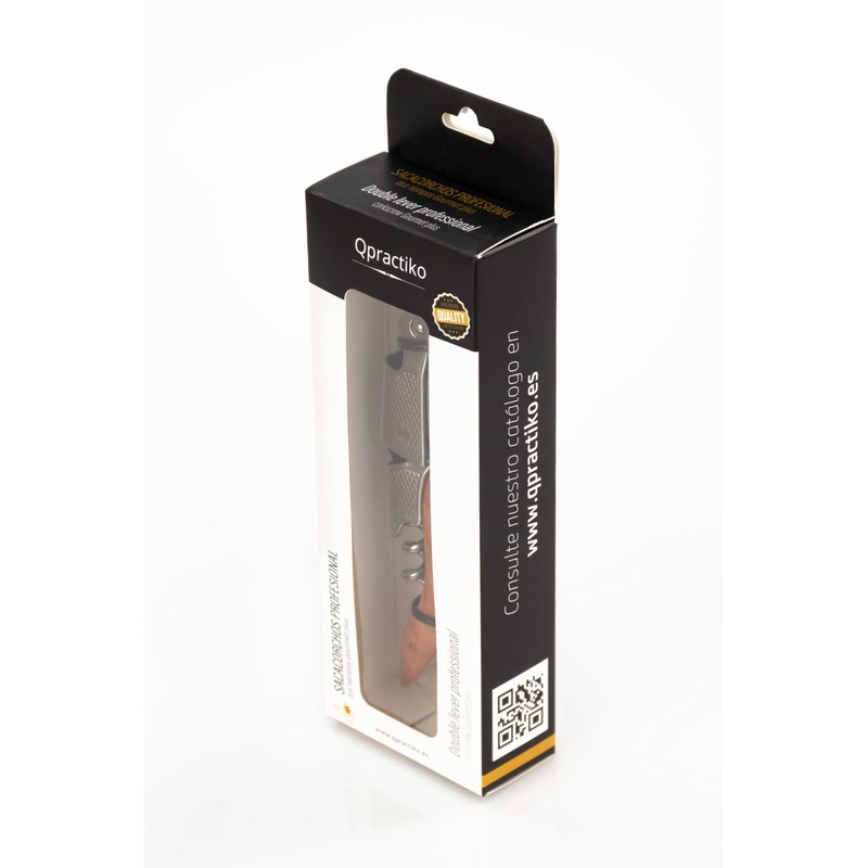 Qpractiko - Sommelier Professional Corkscrew | Elegant and Multifunctional Design