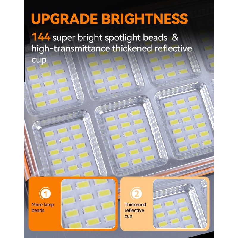 Multifunction Rechargeable Emergency Light with Stand - Solar Portable Work