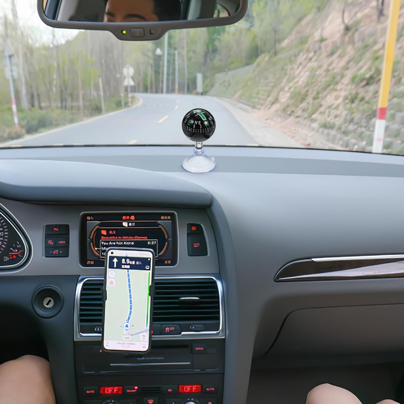 Gatuida Car Compass Ball, Dash Mount Adjustable Compass Ball with