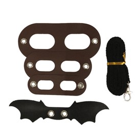 Bearded Dragon Harness and Leash Adjustable Soft Leather Reptile Lizard Leash for Amphibians and Other Small Pet Animals-Brown Wing