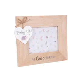 Baby's First Scan Wooden Photo Frame Pregnancy Ultrasound Image Keepsake Gift