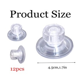 HLBKPX 12 Pcs Limpets for Caravan Awning, Van Side Fix Pads Kit, High Grip Suction Cups Glass Suction Pads PVC for Motorhome Campervan Van Canopy and Hanging Organiser (4.5cm)