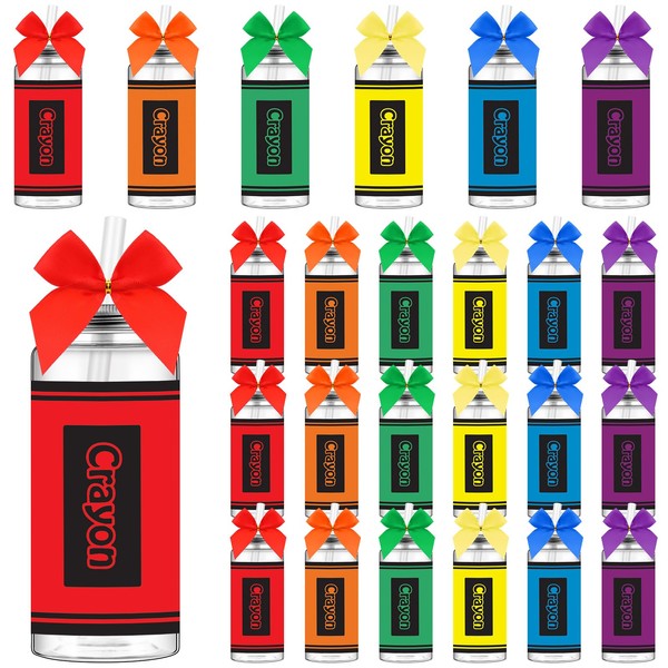 Skylety 24 Pcs Back to School Crayon Tumbler with Lids
