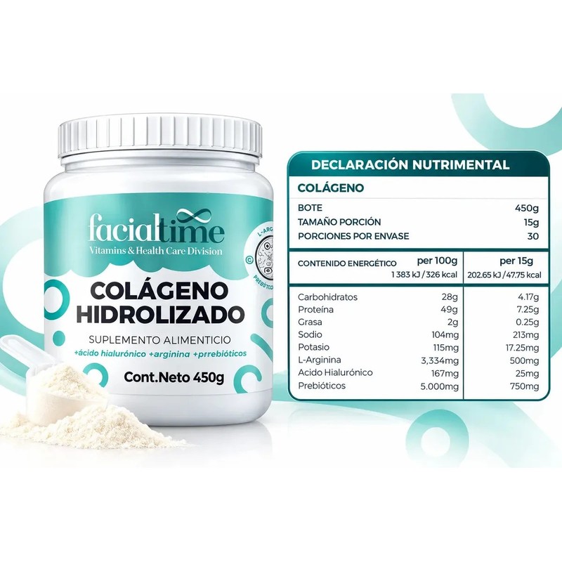 Kit 4 Colágeno Hidrolizado Puro Ácido Hialurónico Prebioticos Vitaminas 450