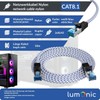 Lumonic CAT8.1 Patchkabel S/FTP 10m | RJ45 | Weiß Blau
