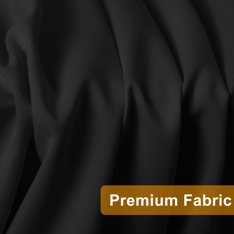 Hiasan Black Fitted Table Cloth 1 Pack, 72 x 30