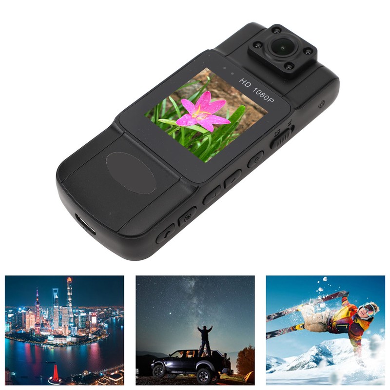 Wearable Camera 2K Night Vision 180 Degree Lens Rotation Magnetic