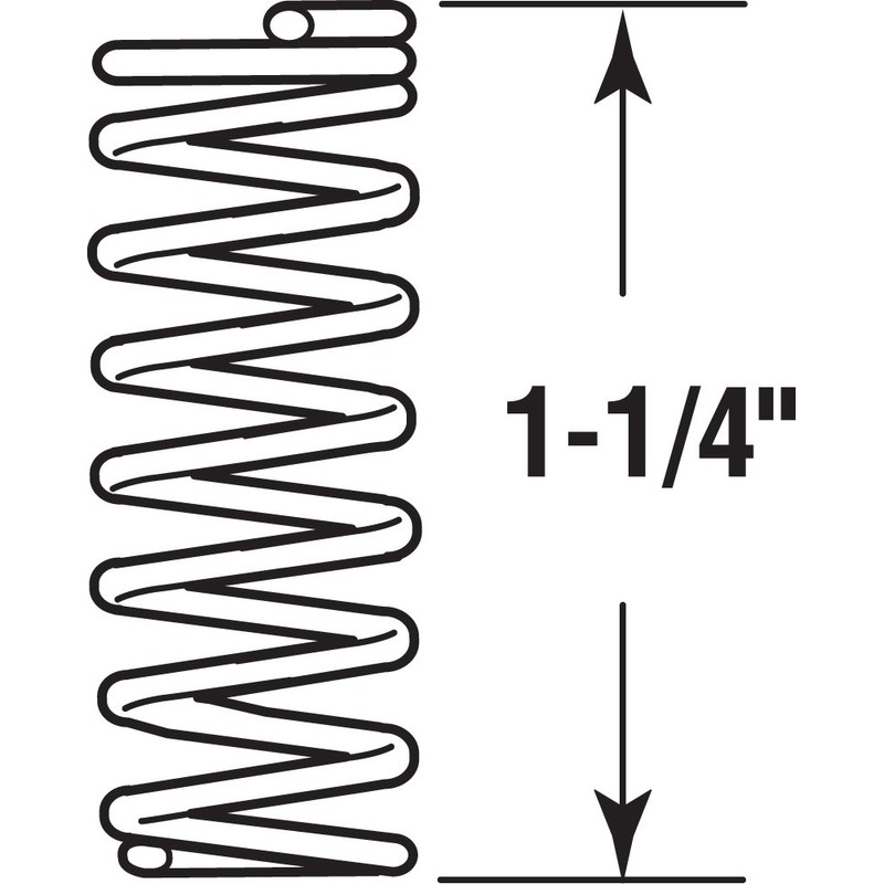 Prime-Line SP 9708 Compression Spring, Spring Steel Construction, Nickel-Plated Finish,