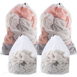 2 Large Laundry Bags, 2 Small Laundry Bags, Travel Laundry Bag, Mesh Laundry Bag, Large Mesh Laundry Bag