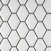 BT-PM7 White Glossy Diamond Shape Beveled 3D Porcelain Mosaic Tile