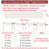 Cenebonxy Rustic Boho Table Runner, Farmhouse Table Runners 60 Inches