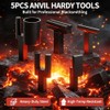 5PCS 1Inch Blacksmith Anvil Hardy Tool Set for Forging