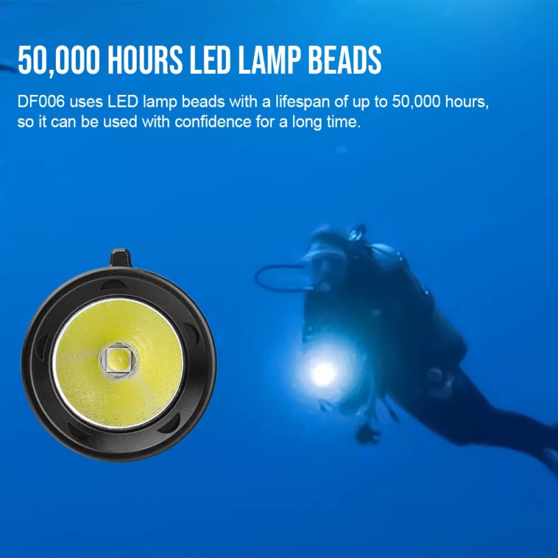 Trustfire DF006 Dive Light 2300LM/100M/3 Mode with Scuba Flashlight Holder