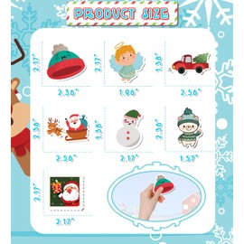 HSHFAMIIY Stocking Stuffers for Kids, 100PCS Christmas Stickers, Toddler Stocking Stuffers, Kids Christmas Gifts for Boys Girls,Xmas Games Crafts Activities Party Favors Supplies