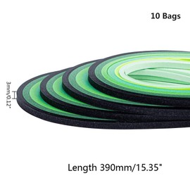 arricraft 1200 Strips Quilling Paper Strips, 3mm Quilling Art Strips, 6 Colors Paper Craft Supplies for Paper Art DIY Craft Projects-Green Gradient