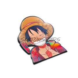 SUGOIISLAPS 4.5" Holographic Waterproof One Piece Luffy Zoro Anime Peeker Stickers Weatherproof