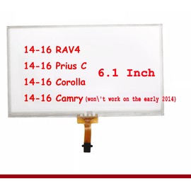 Lizixny 6.1" Touch Screen Glass Digitizer, GPS Radio Touch Screen Digitizer Replacement Compatible with Toyota Corolla RAV4 Camry Prius 2014-2016#LA061WQ1