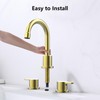 Widespread Bathroom Sink Faucet Brushed Gold 2 Handle 8 inch