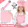 SATINIOR 2 Sets Chef Hats and Aprons with 2 Pockets