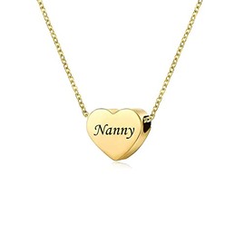 KunBead Jewelry Women Girls Gold Nanny Nan Nana Birthday Necklace Gifts from Grandchildren