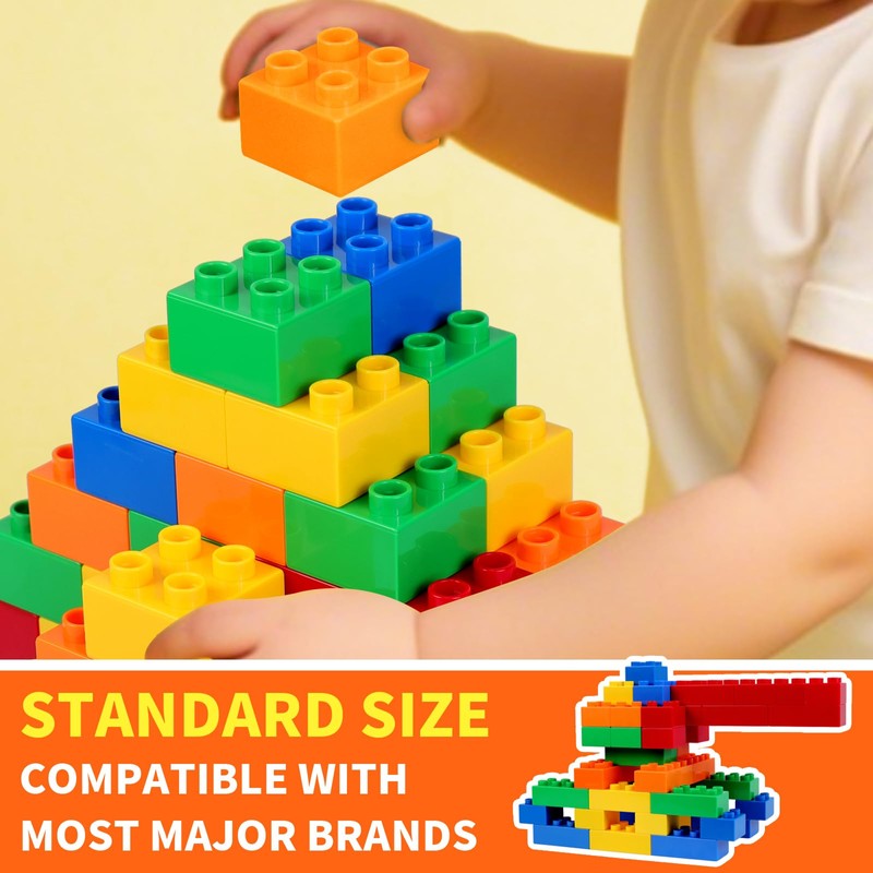 HIUME Large Building Block Set, 50 Building Blocks, Compatible with