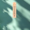 Kisangel Wooden Wall Thermometer for Home Greenhouse Outdoor Weatherproof Analog