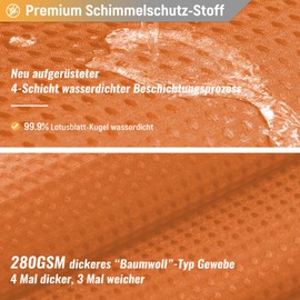 BTTN Orange Waffle Shower Curtain, 180 x 180 cm