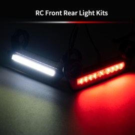 BRKRC Led Headlight Taillight Light Bar Front Rear Light Kit for Tra-xxas Mini Maxx Small X Brushless 2S Rc 4Wd Off-Road Vehicle 1/16 RC Car Upgrade