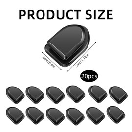 20 Stück Mini Auto Haken Multifunktionale Fahrzeug, Klebehaken AutoKlebehaken Mini Auto Armaturenbrett Haken Autohaken, für Armaturenbrett, Maske, Schlüssel USB-Kabel, Kopfhörer-Kabelhalter, Schwarz