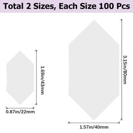 GORGECRAFT 200Pcs 2 Styles Hexagon Paper Quilting Templates Reusable Handmade White English Paper Piecing Template Stencil for Quilting Sewing DIY Patchwork Crafts