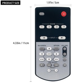 Allimity RAV39 WU74100 Replacement Remote Control Compatible with Yamaha AV Receiver RX-A2000 RX-A3000 RXA2000 RXA3000