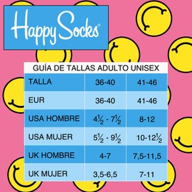 Happy Socks Unisex Mixed Printed Socks, Colourful, UK 3-7, Colourful