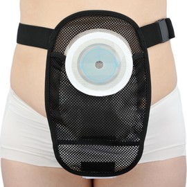 Breathable Ostomy Bag Covers Leak Free Colostomy Ileostomy Bag Cover for Women Men Stoma Protector Ostomy Support Garment Supplies, Larger More Soft Comfortable Pack of 1