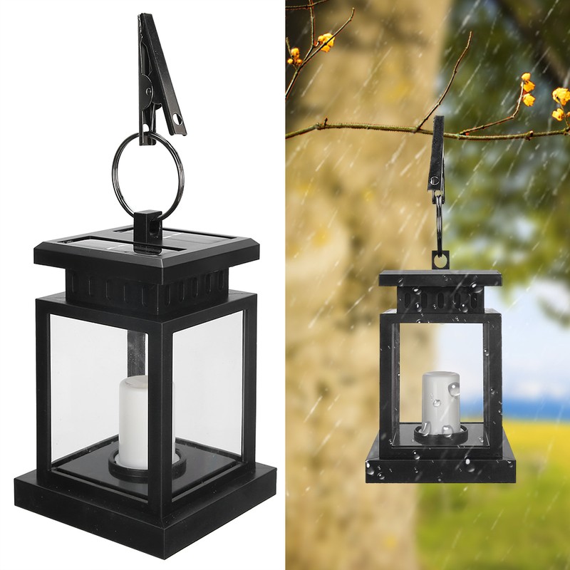Solar Power Hanging Simulation LED Candle Light for Outdoor Garden