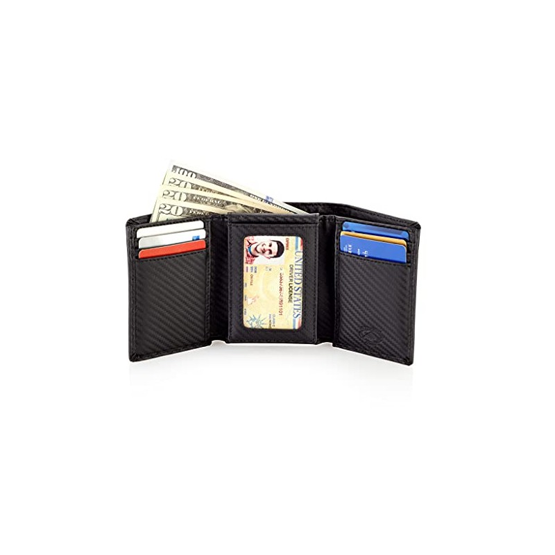 Stealth Mode - Cartera de Cuero Triple Para Hombre con