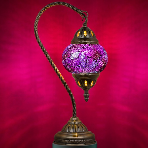 Marrakech Turkish Lamp Moroccan Lamp Mosaic Glass Table Lamp, Handmade