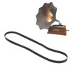 Alomejor Black Record Player Turntable Belt Replacement Rubber Recorder Drive