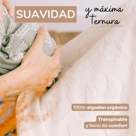 Micu Micu Baby Blanket Knitted Camouflage 80 x 100 cm Extra Soft and Lightweight 100% Organic Cotton Newborn Gift