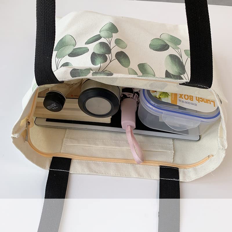 Zabonchi Cute Canvas Bag, Tote Bag, Large Capacity, Shoulder Bag,