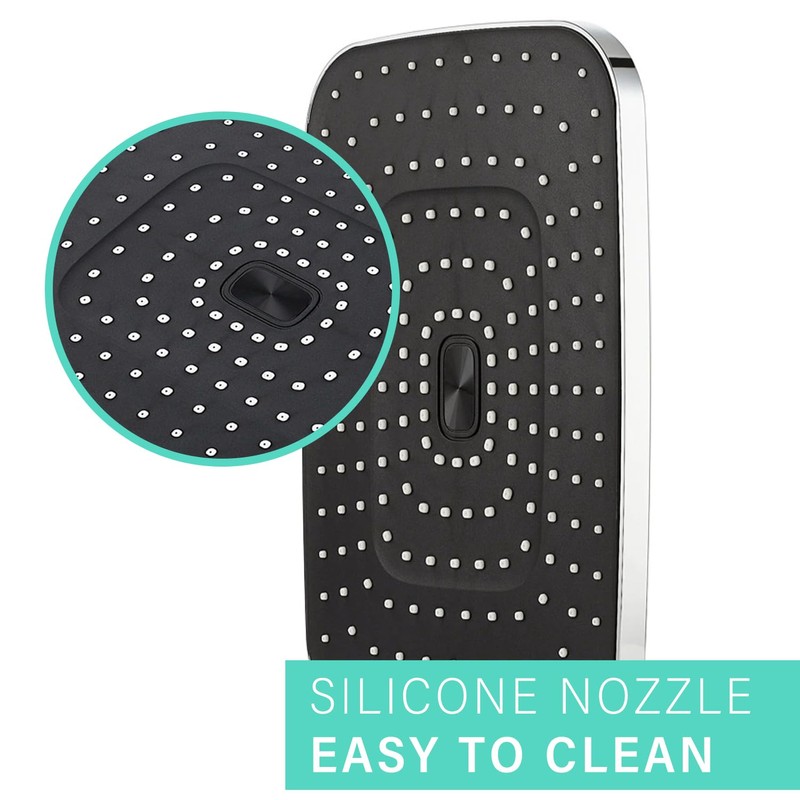 JINYOMFLY Rain Shower Head, Square Rain Shower Head, 13 Inches,
