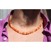 Genuine Carnelian Necklace for Women Carnelian jewelry for Men Orange