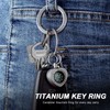 TISUR Key Rings for Keychains,Carabiner Keychain Ring Titanium Key Rings