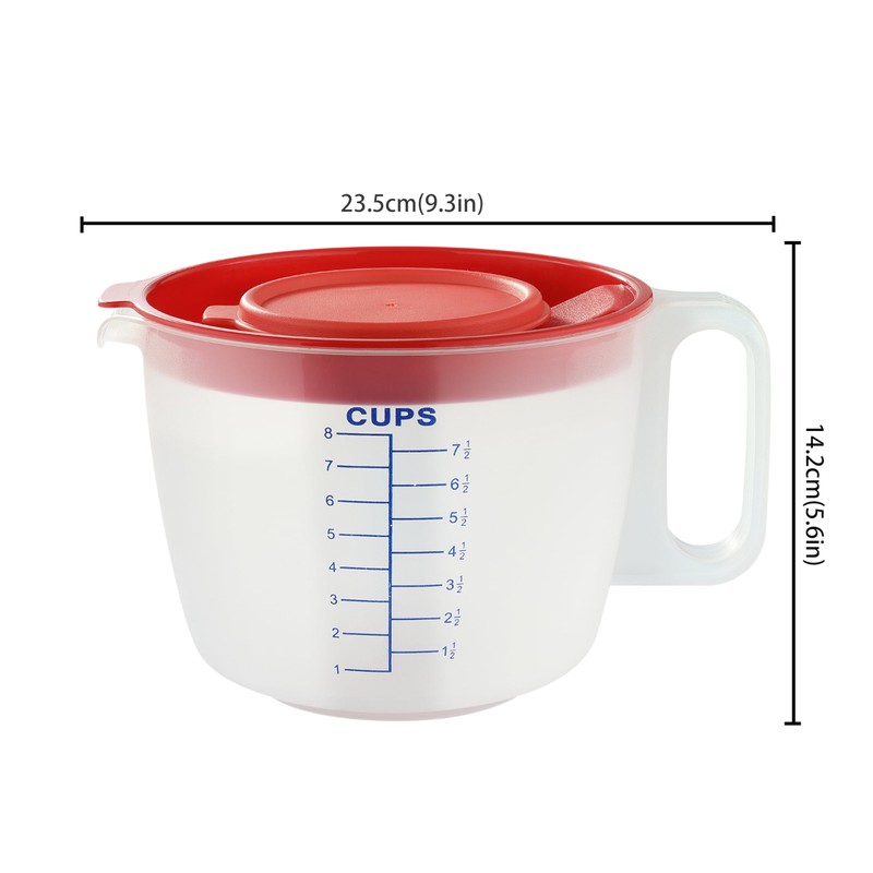8 Cup Measuring Cup & Mixing Pitcher with Handle and