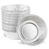 PLASTICPRO 6.5'' Inch Round Tin Foil Pans Disposable Aluminum, Freezer