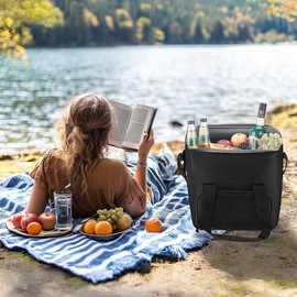 Xcase Kühltaschen: 2er-Set Kühl- & Isoliertaschen mit Tragegriffen und Schulterriemen (Kühltasche Isoliertasche, Zuammenfaltbare Kühltasche, Trinkflasche mit Tragegriff)