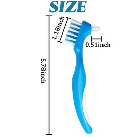 GXXMEI 12PCS Denture Toothbrush Hard/Soft Double Bristle for False Teeth Brush