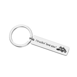 Truck Driver Gift for Men Trucker Keychain Fathers Day Gift for Father Couple Keychain for Truck Driver New Bus Truck Driver Gifts for Dad Husband Boyfriend Anniversary Christmas Birthday Gifts