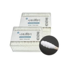 1 pack of 200 square cotton swabs, vortex type, cosmetic cotton swabs, wooden cotton swabs, rotating cotton swabs, general cotton swabs, and beauty cotton swabs / 1곽 사각면봉회오리형 200ea 화장면봉 나무면봉 회전면봉 일반용면봉 미용면봉
